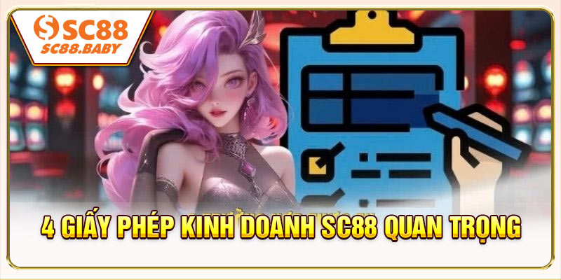 4 Giấy Phép Kinh Doanh SC88 Quan Trọng